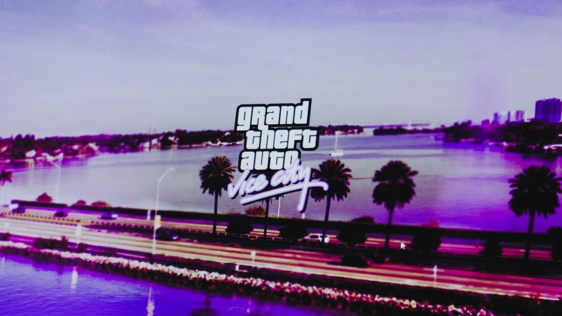 GTA video game playing on a child's screen