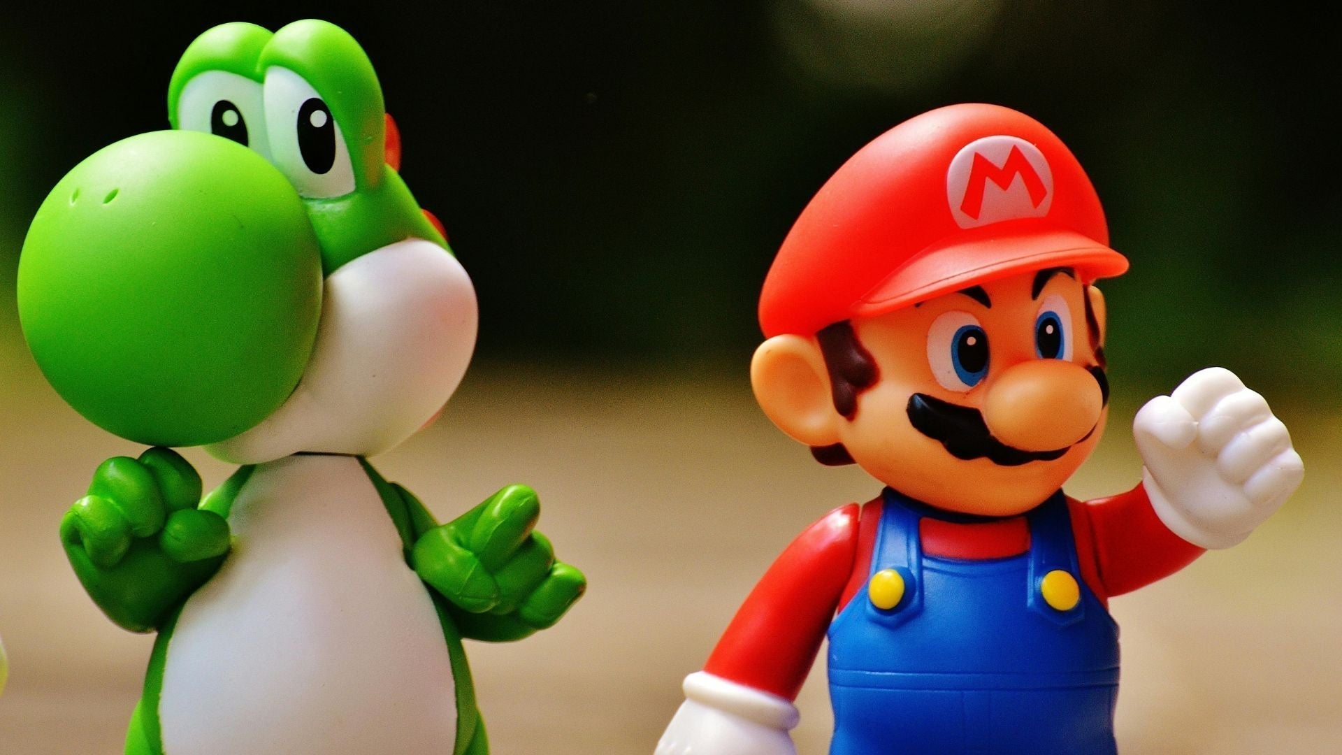 Mario and Yoshi, 2 characters from the Super Mario video games universe